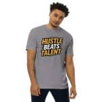 Men’s premium heavyweight tee - Hustle Beats Talent - Image 12