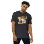 Men’s premium heavyweight tee - Hustle Beats Talent - Image 9