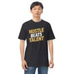 Men’s premium heavyweight tee - Hustle Beats Talent - Image 11