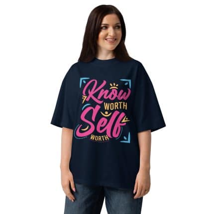 Unisex oversized high neck t-shirt in organic cotton, streetwear style, features dropped shoulders and wide collar.