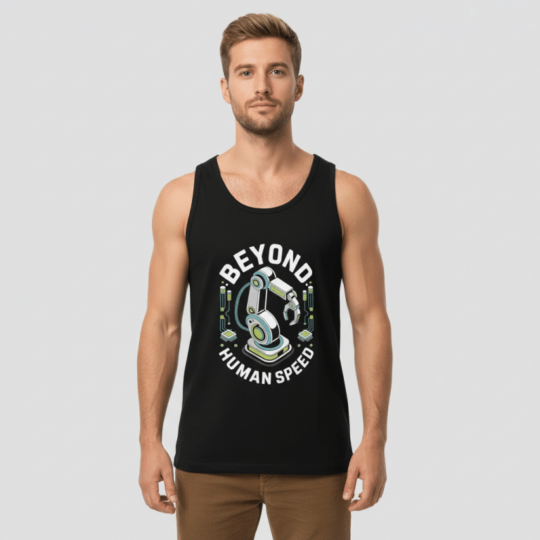 Men's premium tank top in Athletic Heather; soft, durable, sleeveless, relaxed fit, ideal for workouts or casual wear.