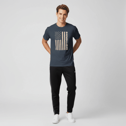 Unisex fitted t-shirt in baseball dad style, lightweight cotton-poly blend, modern clean design, soft comfort, vibrant color.