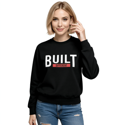 Unisex Premium Sweatshirt in Charcoal Heather, ribbed neck, soft fleece, comfy fit, perfect for contemporary streetwear.