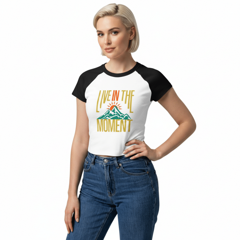 Women's micro rib raglan baby tee in Athletic Heather, fitted silhouette, soft ribbed texture, sporty style.