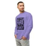 Garment-dyed heavyweight long-sleeve shirt - Fight Hard Earn Respect - Image 4