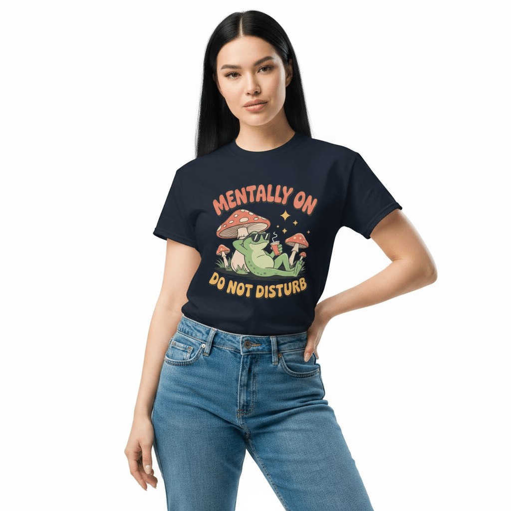 Unisex classic tee - Mentally On Do Not Disturb - Image 2