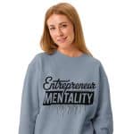 Unisex garment-dyed fleece crewneck sweatshirt -Entrepreneur Mentality - Image 6