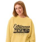 Unisex garment-dyed fleece crewneck sweatshirt -Entrepreneur Mentality - Image 9