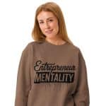 Unisex garment-dyed fleece crewneck sweatshirt -Entrepreneur Mentality - Image 4