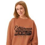 Unisex garment-dyed fleece crewneck sweatshirt -Entrepreneur Mentality - Image 5
