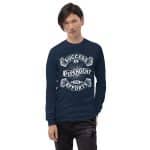 Men's long sleeve shirt in Sport Grey with rib cuffs, classic fit, and motivational quote "Success Is Dependent On Efforts".
