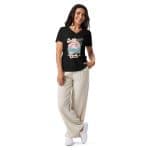Women's relaxed v-neck t-shirt in Salty Beach with soft fabric, heather color, stylish fit, casual everyday wear.