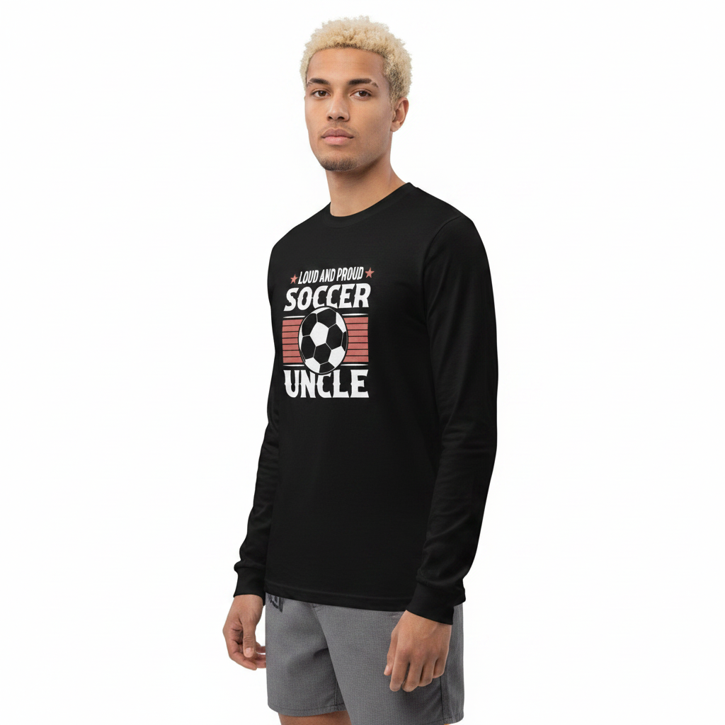 Men’s Long Sleeve Shirt - Loud and Proud Soccer Uncle - Image 3
