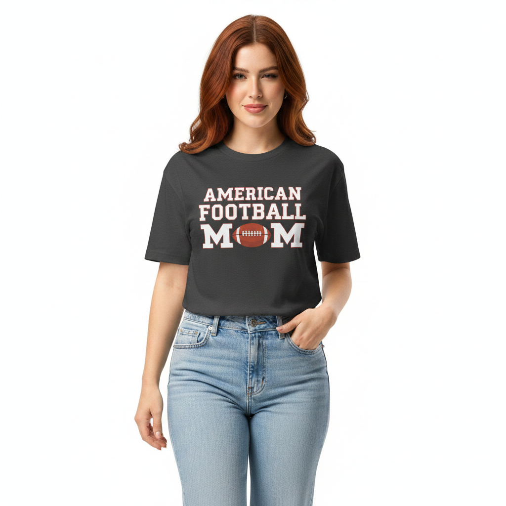 Unisex Fitted T-Shirt - Next Level 6210 - American Football Mom - Image 3