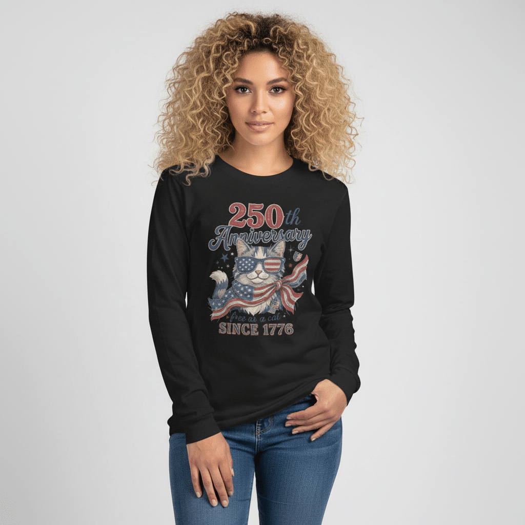 Unisex_Long_Sleeve_Tee_-_250th_Anniversary_realmodel_20260625_144032 Unisex Long Sleeve Tee - 250th Anniversary - Image 1
