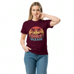 Unisex classic cotton tee with Beach Please design, structured fit, perfect for layered streetwear