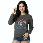 Unisex garment-dyed sweatshirt - Feral But Free - Image 3