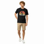 Unisex organic ribbed neck t-shirt - Retro Vintage Soccer - Image 2