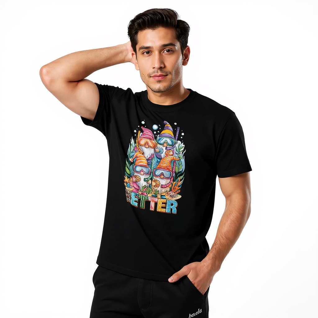 Unisex premium t-shirt -  Life Is Better Gnomes - Image 3