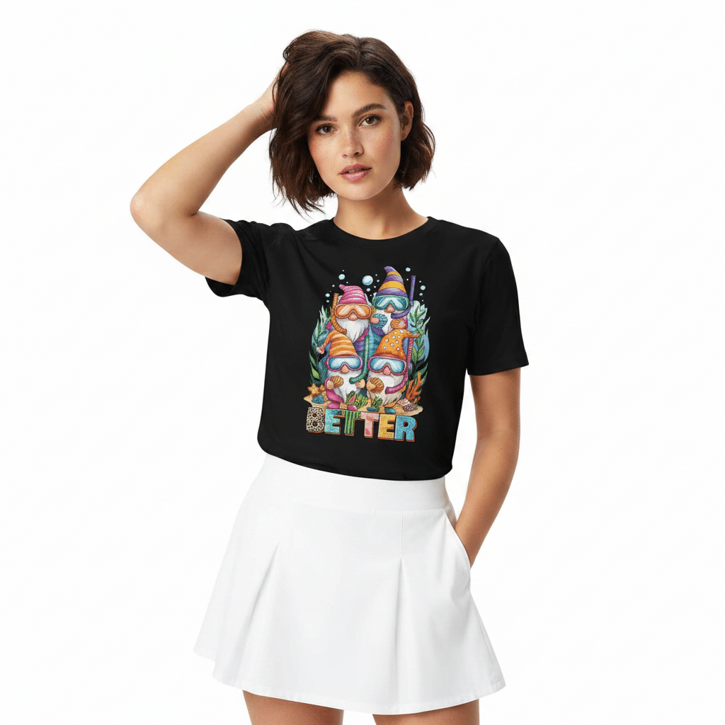 Unisex premium t-shirt -  Life Is Better Gnomes - Image 2