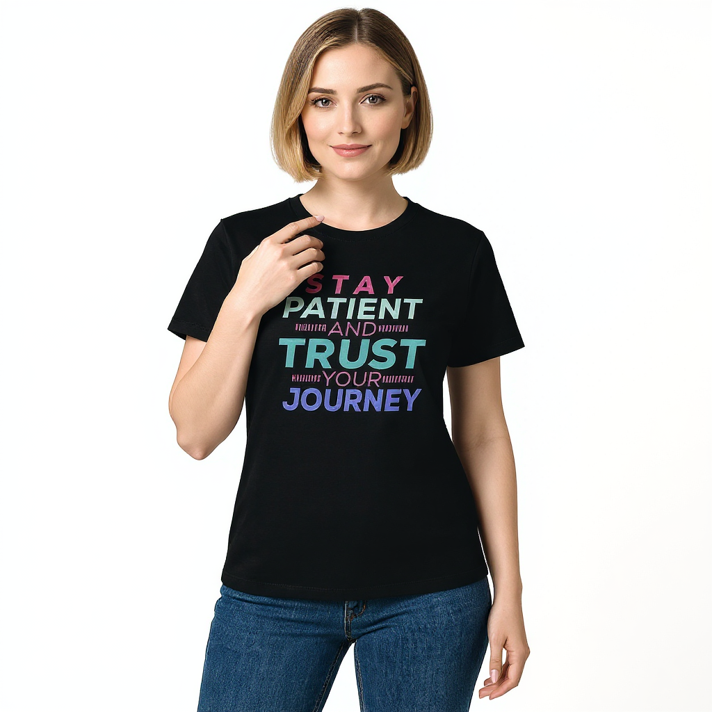 Women’s basic softstyle t-shirt - Stay Patient And Trust Your Journey - Image 3