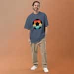 Oversized faded t-shirt - Soccer Player - Image 5