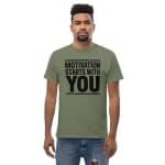 Unisex classic tee - Motivation Starts With You - Image 8
