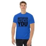 Unisex classic tee - Motivation Starts With You - Image 3