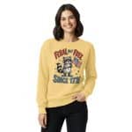 Unisex garment-dyed sweatshirt - Feral But Free - Image 11