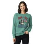 Unisex garment-dyed sweatshirt - Feral But Free - Image 9