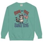 Unisex garment-dyed sweatshirt - Feral But Free - Image 19