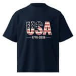 Unisex organic oversized high neck t-shirt - USA - Image 6