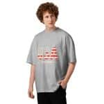 Unisex organic oversized high neck t-shirt - USA - Image 3