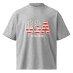 Unisex organic oversized high neck t-shirt - USA - Image 12