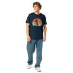 Unisex organic ribbed neck t-shirt - Retro Vintage Soccer - Image 4