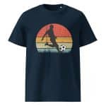 Unisex organic ribbed neck t-shirt - Retro Vintage Soccer - Image 14