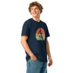 Unisex organic ribbed neck t-shirt - Retro Vintage Soccer - Image 5