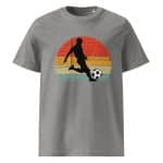 Unisex organic ribbed neck t-shirt - Retro Vintage Soccer - Image 26