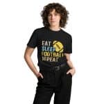 Unisex premium t-shirt -  Eat Sleep Football Repeat - Image 6