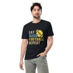 Unisex premium t-shirt -  Eat Sleep Football Repeat - Image 2
