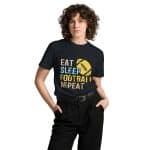 Unisex premium t-shirt -  Eat Sleep Football Repeat - Image 8