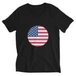 Unisex Short Sleeve V-Neck T-Shirt - United State Flag Icon - Image 10