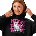 Women’s relaxed hoodie -Meow - Image 17