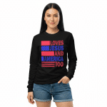 Garment-dyed heavyweight long-sleeve shirt - Love Jesus And America Too - Image 2