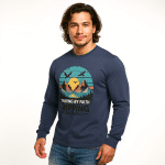 Garment-dyed heavyweight long-sleeve shirt - Walking By Faith - Image 3