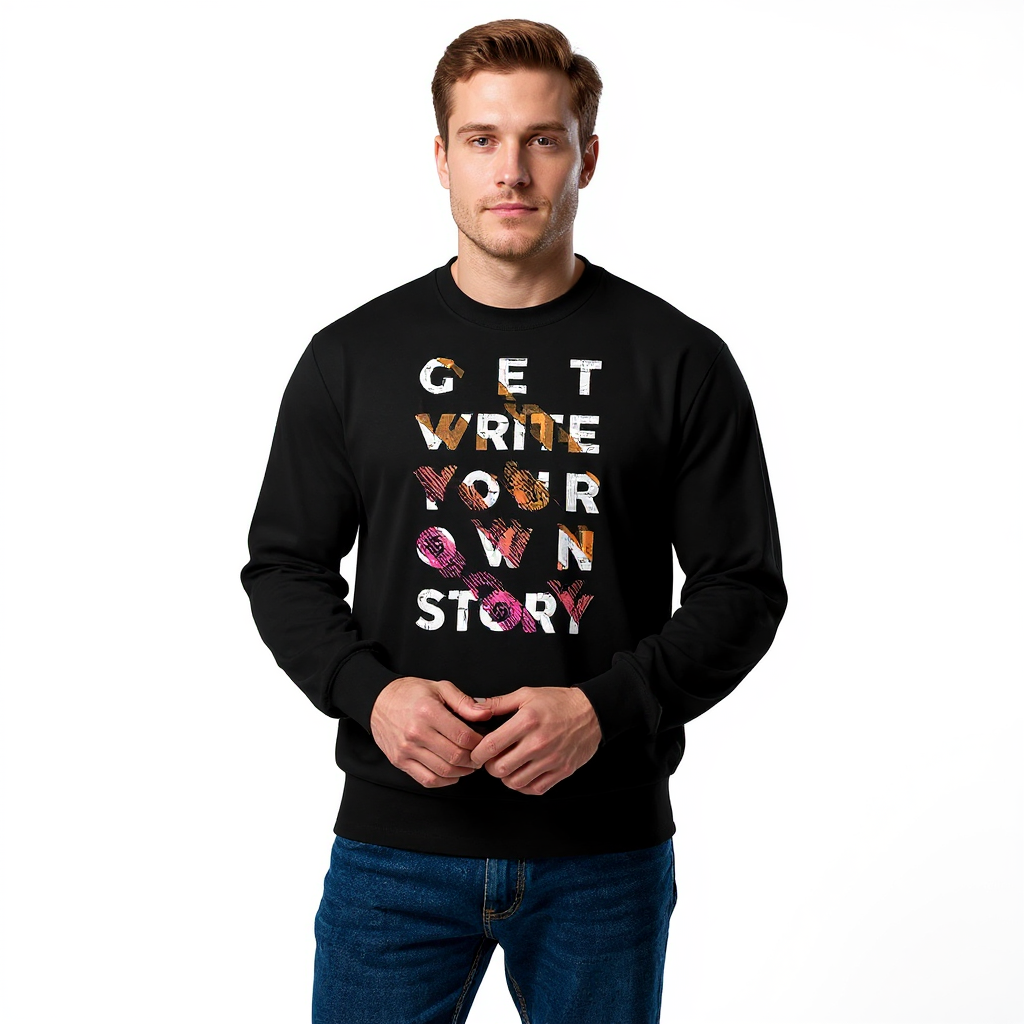 Premium heavyweight long sleeve shirt - Get Write Your Own Story - Image 1