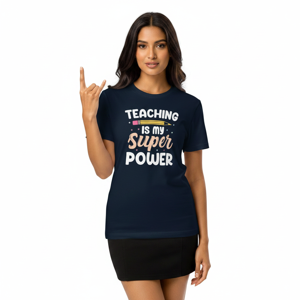 Unisex organic mid-light t-shirt - Teaching Is My Super Power - Image 2