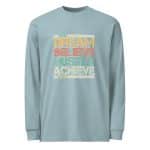 Men's heavyweight long sleeve t-shirt - Dream Believe Hustle Achieve - Image 14