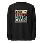 Men's heavyweight long sleeve t-shirt - Dream Believe Hustle Achieve - Image 8