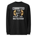 Men's heavyweight long sleeve t-shirt - Committed to being better - Image 10